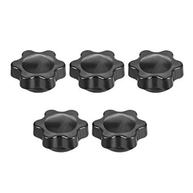 Imagem de Puxador de fixação uxcell, puxadores de parafuso, pegadores de mão, botão de estrela, M6 × 7 mm, rosca fêmea, 5 peças