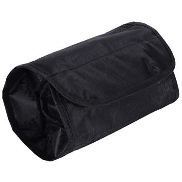 Imagem de Material de poliéster, bolsa de cosméticos, bolsa de higiene pessoal, artigos de higiene (preto)