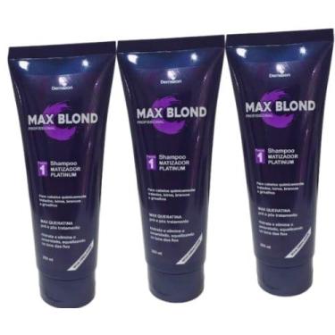 Imagem de Shampoo Matizador/Desamarelador Max Blond 250ml Demazon Kit 03 Und