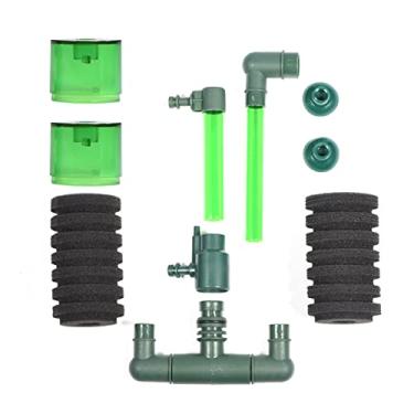 Imagem de Esponja De Filtro De Aquário Sluffs Bubbler, 2 Tipos De Aquário De Cabeça Dupla Esponja Bioquímica Filtro De Espuma Equipamento De Tanque De Peixes Para Tanque De Criação De Camarão De Peixe(QS-200A)