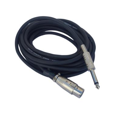 Imagem de Cabo Canon Xlr P10 De 5 Metros Para Microfone Profissional