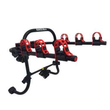 Imagem de Suporte para bike Transbike para 3 bicicletas Preto tira Vermelha Sedan Hatch