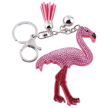 Imagem de Chaveiro Flamingo de Cristal Rosa Com Pendente Chaveiro Decoração Pingente Chaveiro Acessórios Decoração