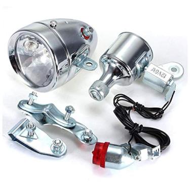 Imagem de Q-XIAOKEAI, Luz traseira de farol de gerador de fricção de bicicleta motorizada vintage 12V 6W