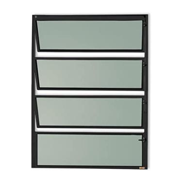 Imagem de Basculante Master Vidro Boreal 80cm x 60cm Brimak Preto