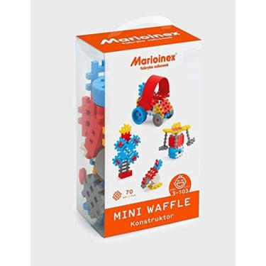 Imagem de Conjunto de Blocos para Construção de Waffle Azul Mini Mario-Inex - Pequeno e Divertido