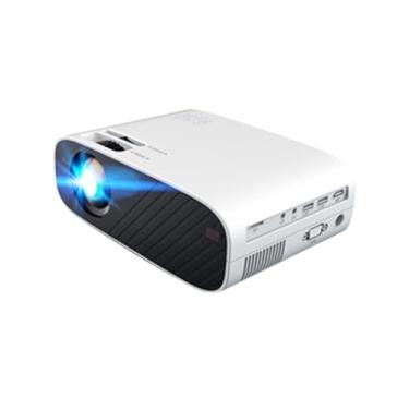 Imagem de WOFASHPURET projetor inteligente projetor smart Projetor de vídeo portátil mini projetor portátil Projetor de 12800 lúmens projetor para escritório conduziu versão básica 4k branco