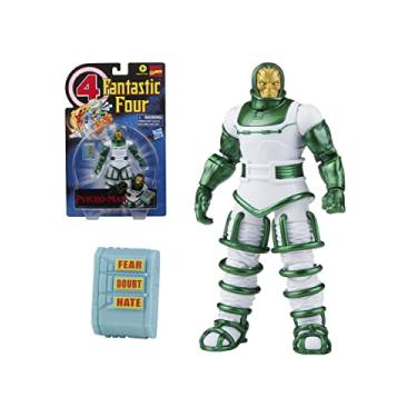 Imagem de Boneco Marvel Legends Series Retrô Fantastic Four, Figura de 15 cm - Psycho-Man - F0353 - Hasbro, branco e verde