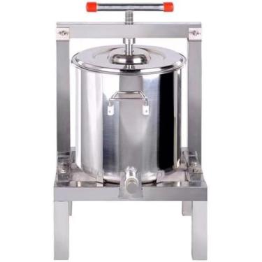 Imagem de Prensa manual de mel, extrator manual de mel em aço inoxidável, com alça em T, prensa doméstica de mel de abelha, para apiários e uso familiar de mel de frutas