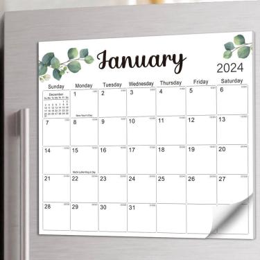 Imagem de Calendário magnético de geladeira Taja 2024-2025 com vegetação