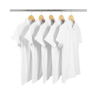 Imagem de Kit 5 Camisas Gola Polo Piquet Feminina Lisa-Feminino