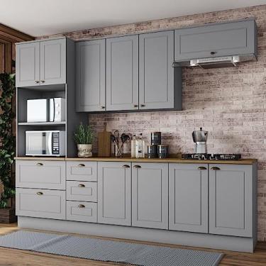 Imagem de Cozinha Completa 5 Peças Emily Cinza/Nature