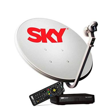 Imagem de Conjunto Antena 60cm e Receptor Sky Pré Pago Flex HD Century