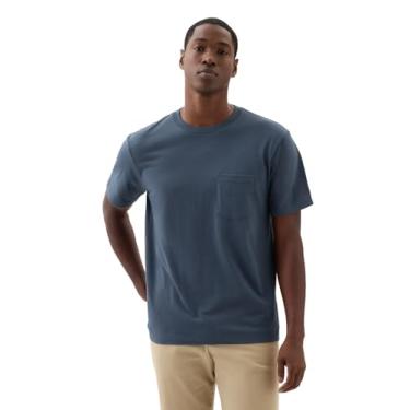 Imagem de GAP Camiseta masculina de bolso, Azul-marinheiro profundo, XXG