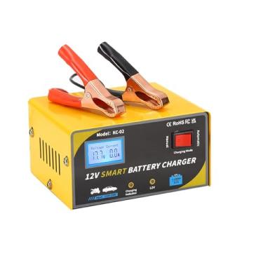 Imagem de Daconovo Carregador de bateria de carro carregador de bateria inteligente para 12v 3ah-100ah bateria display digital potência/tensão/corrente modos manuais automáticos