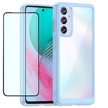 Imagem de GTBDEKI Capa transparente para Galaxy M54 5G, capa para Samsung M54 5G SM-M546B com protetor de tela HD, policarbonato rígido transparente à prova de choque + capa protetora de TPU para Samsung Galaxy
