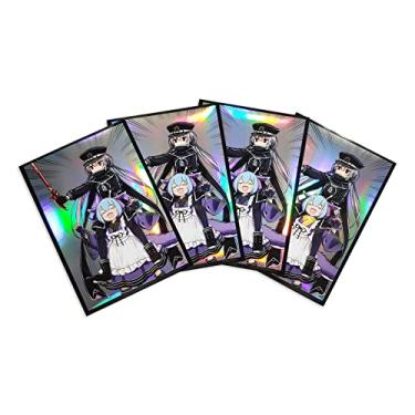 Imagem de Time Walker Protetor de baralho holográfico intermitente de 50 quilates (Sky Striker Ace Roze Dragonmaid) com capas de cartas colecionáveis para YuGiOh/cartas de tamanho japonês 63 x 90 mm (3)