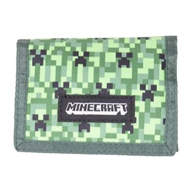 Imagem de Carteira Minecraft Creeper Camuflada Nylon Tri-Fold Multicolorida Licenciada