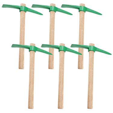 Imagem de TAICHEUT Pacote com 6 ferramentas para enxada de 38 cm, picareta com cabo de madeira, ferramenta de mattock de jardim para capina, plantio, exploração e jardinagem