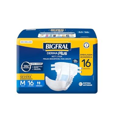 Imagem de Fralda Bigfral Derma Plus Noturna Economica M 16 Unidades