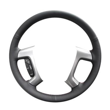 Imagem de MEWANT Capa de volante de couro costurado à mão para Chevrolet Captiva 2007-2014 / Daewoo Winstorm/Silverado 2007-2013