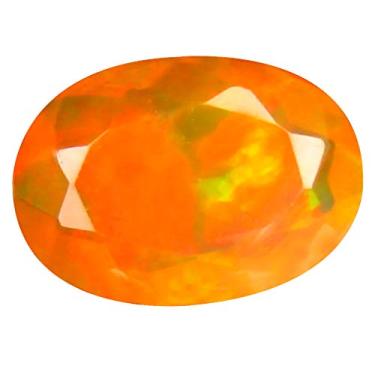 Imagem de 1,01 ct AAA+ Gem de qualidade corte oval (10 x 7 mm) opala arco-íris não aquecida genuína e extraída da pedra preciosa solta da Terra