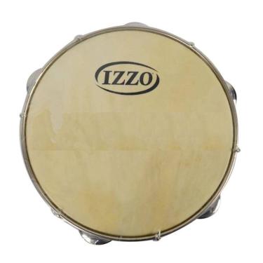 Imagem de Pandeiro Izzo 10 Light Pinho C/Pele Animal 40Cm S/Manopla