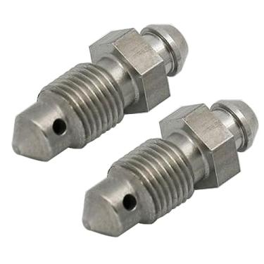 Imagem de KRD PERFORMANCE 2 peças de aço inoxidável M10 x 1,25 parafuso de sangramento métrico para mamilos de parafuso de sangramento