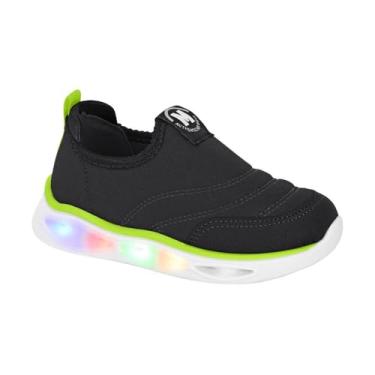 Imagem de Tênis Infantil Molekinho Slip On Calce Fácil LED Preto 19