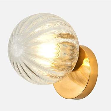Imagem de Luminária de parede de cabeceira, luminária de parede com bola de vidro âmbar ondulação de água para restaurante, sala de estar, hotel KTV, faróis de espelho de banheiro, listra Kiyomitsu