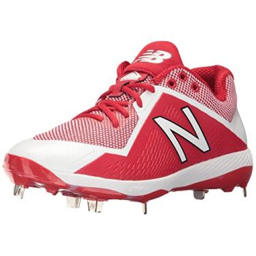 Imagem de New Balance Tênis de beisebol masculino L4040v4 Metal, Vermelho/branco., 16