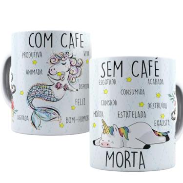 Imagem de Caneca Personalizada Unicórnio café - 325 ml porcelana