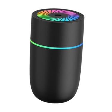 Imagem de Gralara Umidificador de mesa criativo 220 ml 2 em 1 umidificador de ar atmosfera lâmpada noturna para escritório carro quarto decoração de casa presente de, Preto