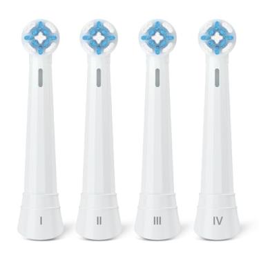 Imagem de 【Atualizado】 Substituição de cabeças de escova de dentes AmuLumon compatível com escova de dentes elétrica Oral B iO, para escovas de dentes elétricas Oral B iO 3 4 5 6 7 8 9 10 séries (branco, 4