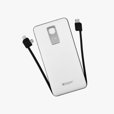 Imagem de Carregador  de Bateria Portatil  Recarregavel 10000mah  Branco 3.7V-Ba