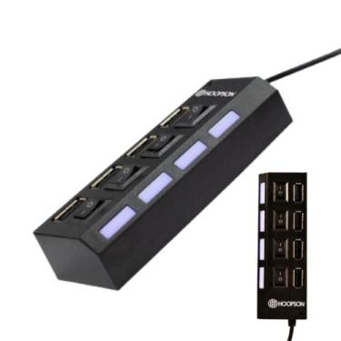 Imagem de Hub Cabo Usb Extensor 4 Portas 480 Mbps Hd Pen Drive Pc Notebook - HOO