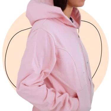 Imagem de Casaco Feminina de Moletom Coats - E.N.G. CONFECCOES, Rosa, G