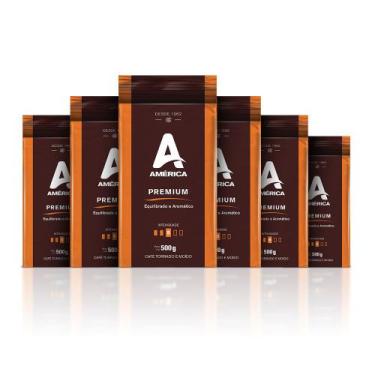 Imagem de Kit 3kg café torrado moído vácuo américa premium