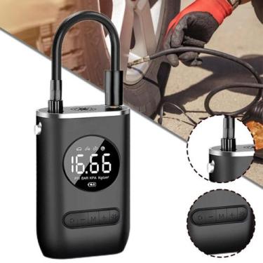 Imagem de Bomba De Ar Calibrador Compressor Digital Portatil Mini Led - Genzo