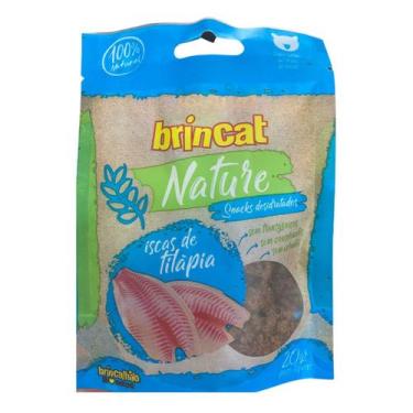 Imagem de Pestico Snack Nature Brincat 20g Para Gatos Sabor Tilápia Alimento Des