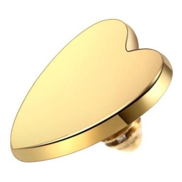 Imagem de Piercing Microdermal Dourado Coração 4mm Topo - DeCastroJoias, Coração