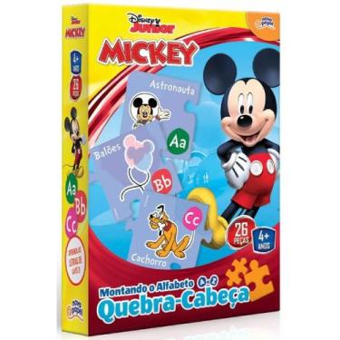 Imagem de Quebra Cabeça Mickey Montando O Alfabeto De A a Z  26 Peças - Toyster
