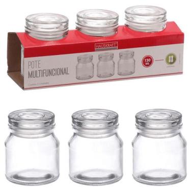 Imagem de Jogo De 3 Potes Herméticos Para Temperos 130ml Hauskraft - Haüskraft