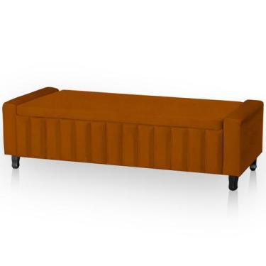 Imagem de Calçadeira Baú Casal King Size Estofada Alicia Veludo - Bem Rylex, Ter