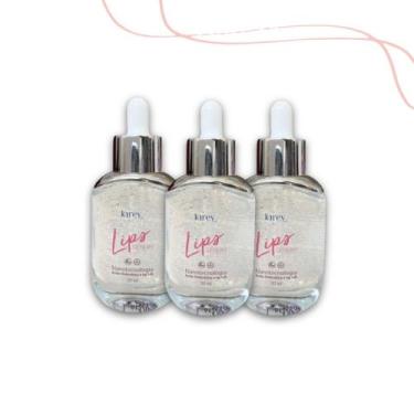 Imagem de Kit 03 Sérum Lips Labial Hidragloss Kirey Pro 30ml