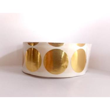 Imagem de Etiqueta Dourada, Corte Liso 3x3cm P/ Chancela Rolo 500 Unid - Teodoro
