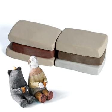 Imagem de Natural Air Dry Clay, 3.3 LB Modeling Clay, Pottery Clay, Low Fire Pottery Clay, All-Purpose Clay Ideal for Beginners and Experienced Sculptors, 8.8OZ per Colors