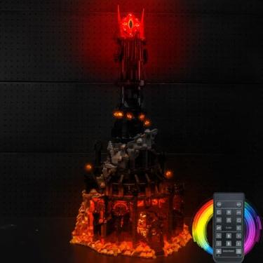 Imagem de LocoLee RC Light Kit for LEGO Barad Dur 10333, Decor Lighting Compatible with LEGO 10333 Barad Dur Eye of Sauron Dark Tower Castle - ONLY Lights, NO Model