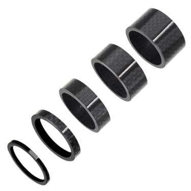 Imagem de RXL SL Espaçadores de fone de ouvido para bicicleta, kit espaçador de fone de ouvido de 3 1/8 polegada, fibra de carbono, espaçador de arruela de carbono 3/5/10/15/20 mm para garfos de 1-1/8