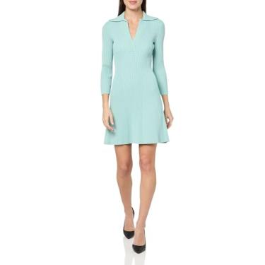 Imagem de Shoshanna Vestido Robin de crochê feminino, Mist, M